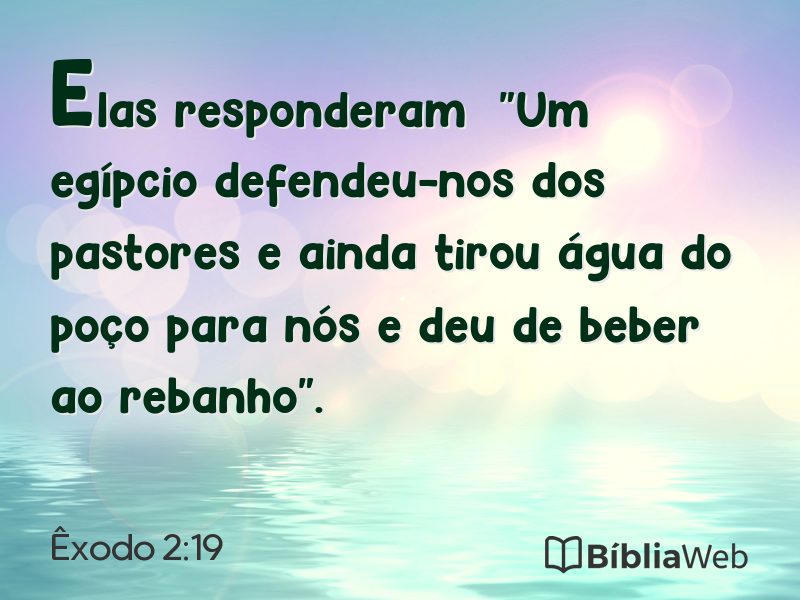 Êxodo 2:19 em imagem para compartilhar