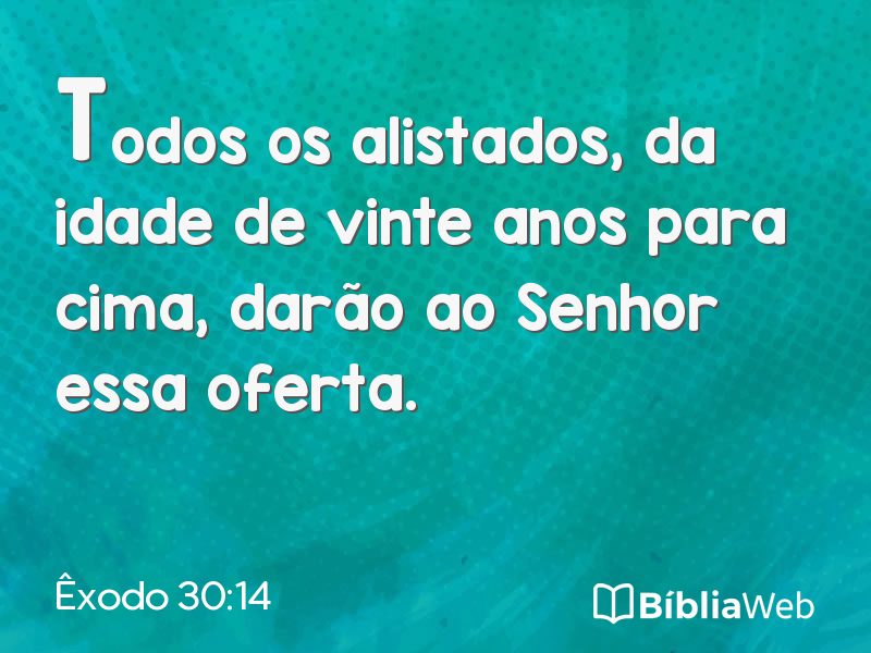 Êxodo 30:14 em imagem para compartilhar