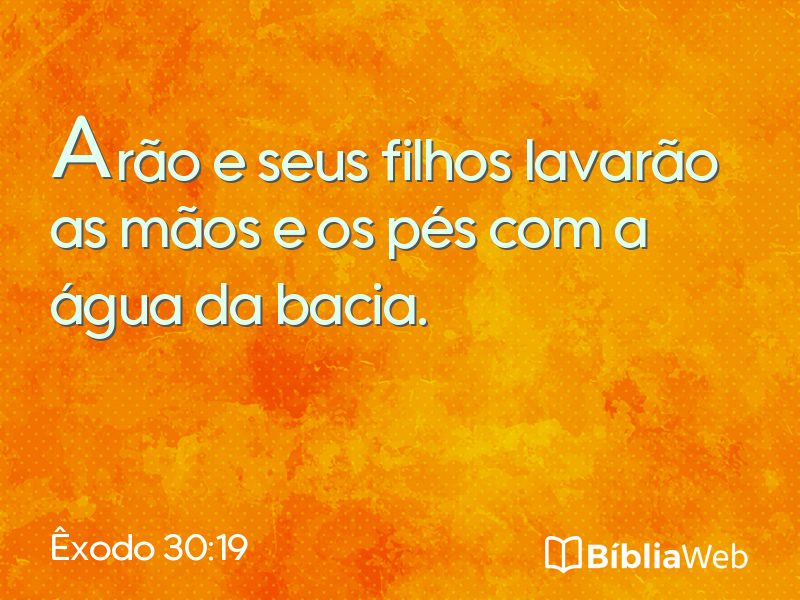 Êxodo 30:19 em imagem para compartilhar