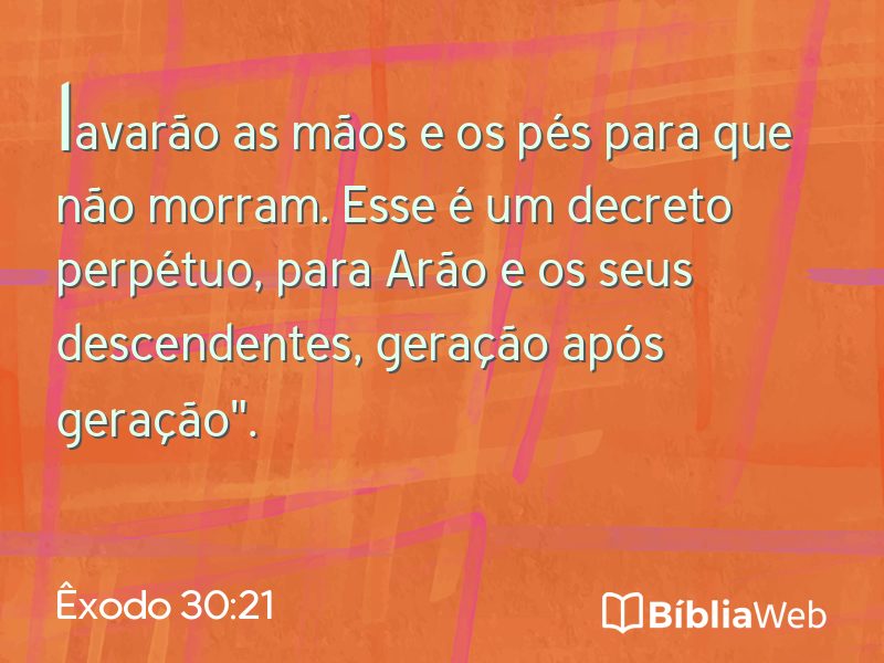 Êxodo 30:21 em imagem para compartilhar