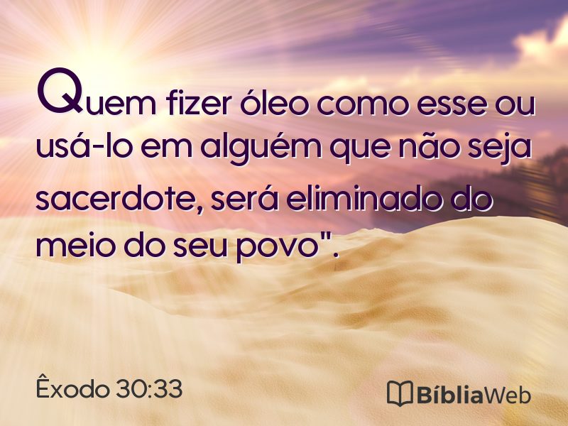 Êxodo 30:33 em imagem para compartilhar