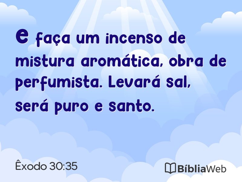 Êxodo 30:35 em imagem para compartilhar