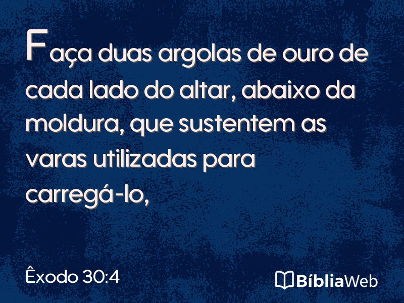 Êxodo 30:4 em imagem para compartilhar