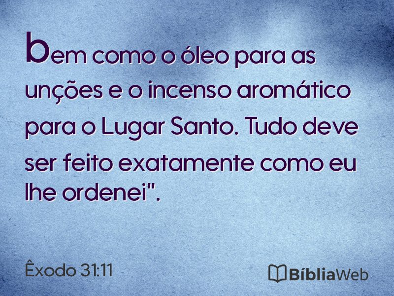 Êxodo 31:11 em imagem para compartilhar