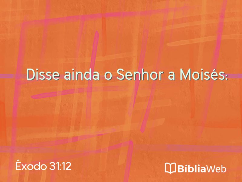 Êxodo 31:12 em imagem para compartilhar