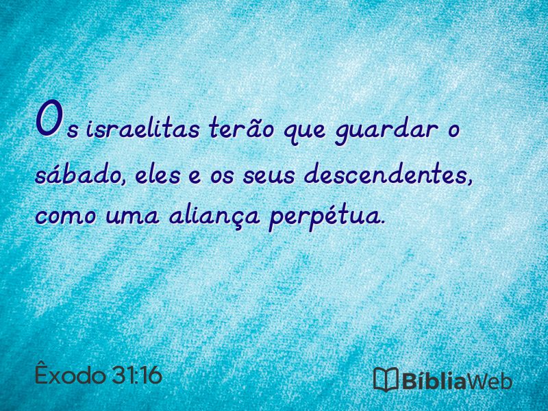 Êxodo 31:16 em imagem para compartilhar