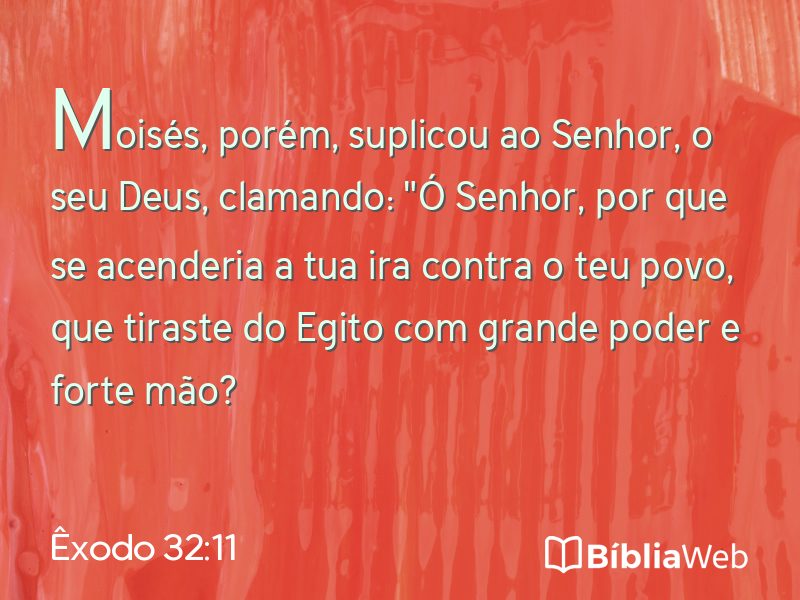 Êxodo 32:11 em imagem para compartilhar