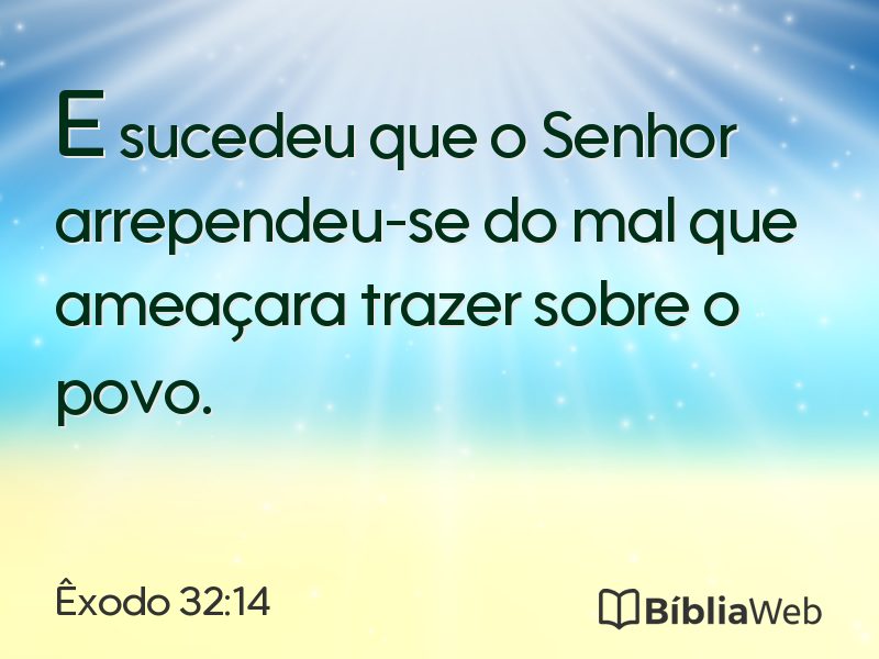 Êxodo 32:14 em imagem para compartilhar
