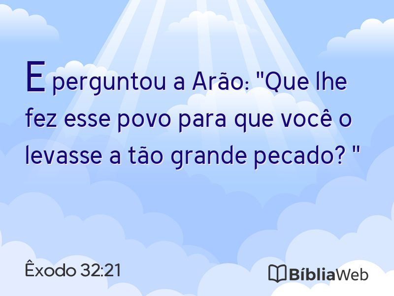 Êxodo 32:21 em imagem para compartilhar