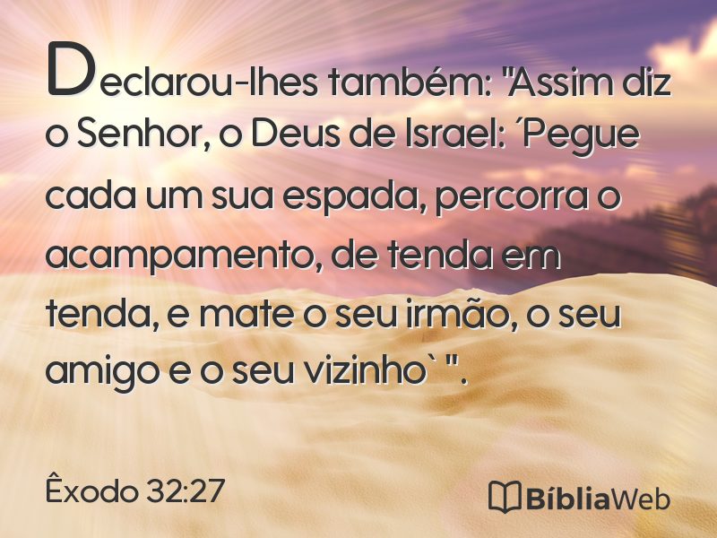 Êxodo 32:27 em imagem para compartilhar