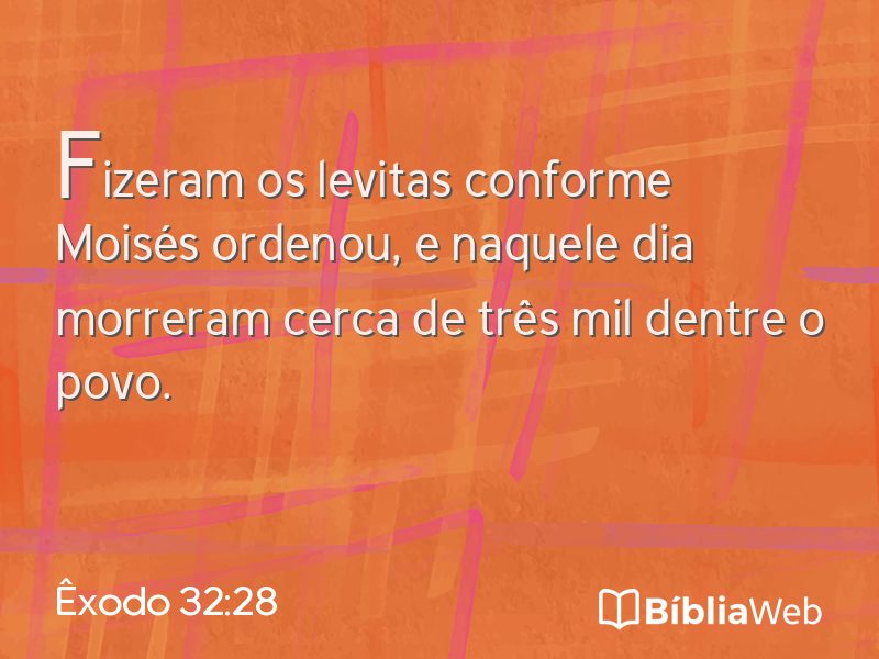 Êxodo 32:28 em imagem para compartilhar