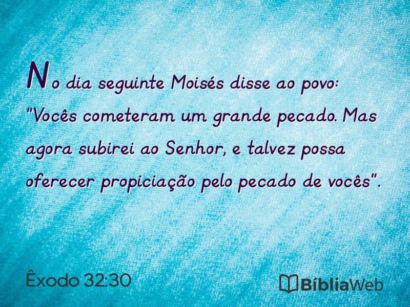 Êxodo 32:30 em imagem para compartilhar