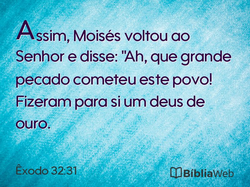 Êxodo 32:31 em imagem para compartilhar