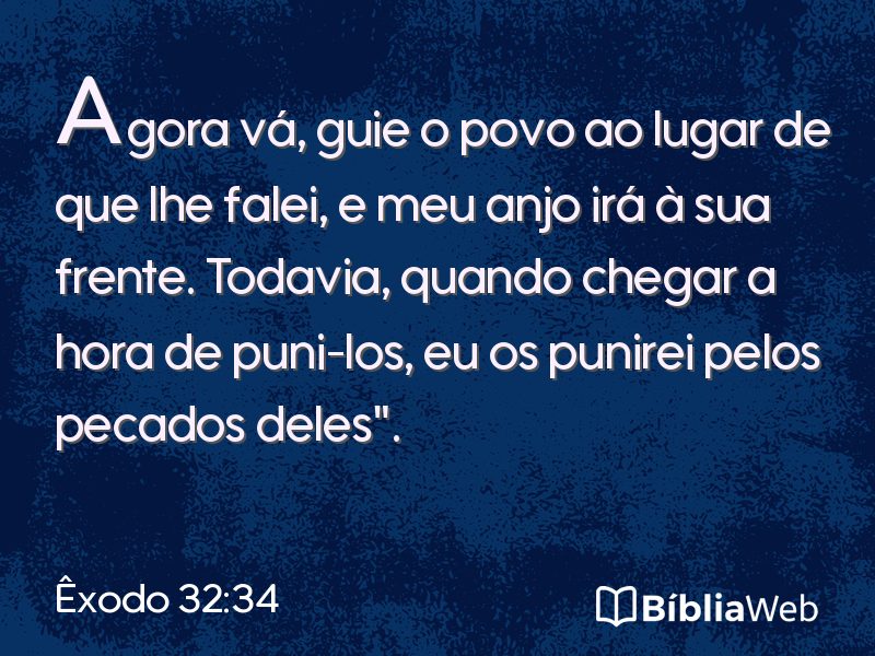 Êxodo 32:34 em imagem para compartilhar