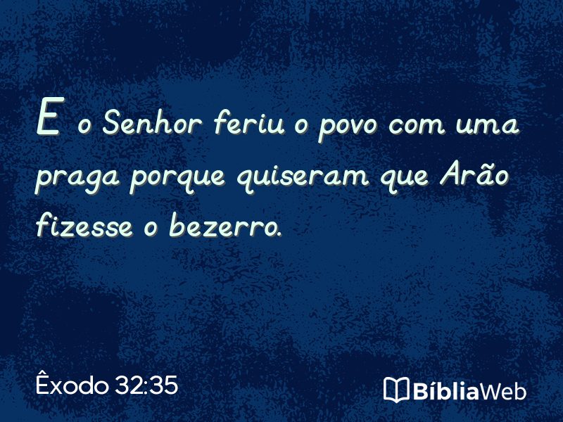 Êxodo 32:35 em imagem para compartilhar