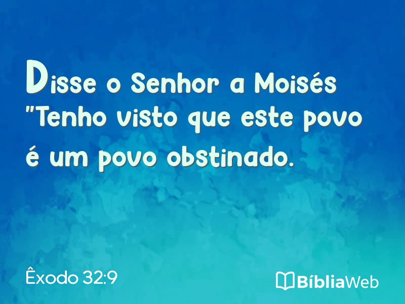 Êxodo 32:9 em imagem para compartilhar
