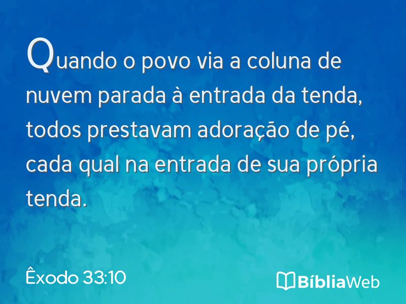 Êxodo 33:10 em imagem para compartilhar