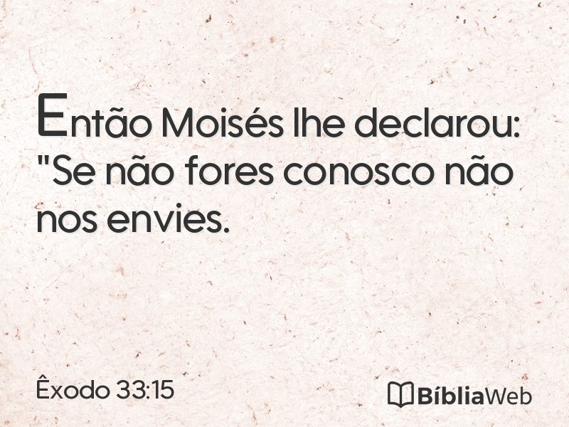 Êxodo 33:15 em imagem para compartilhar
