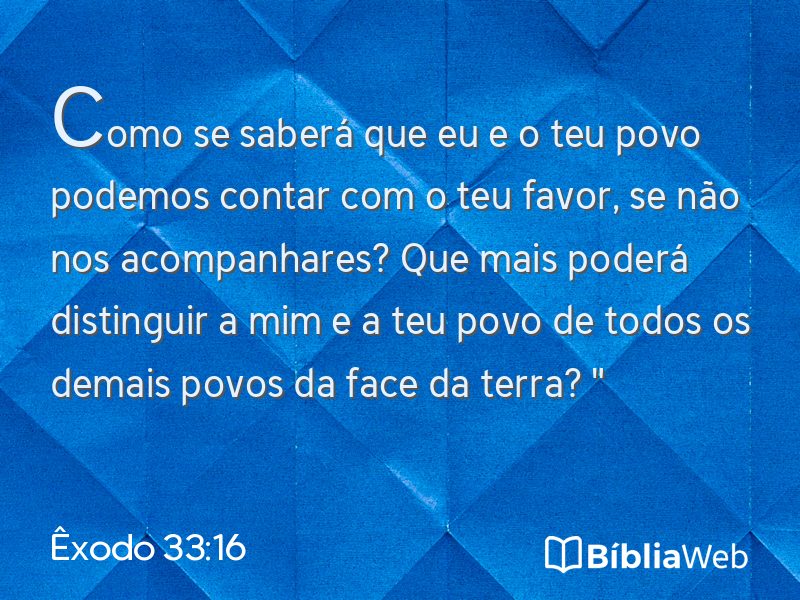 Êxodo 33:16 em imagem para compartilhar