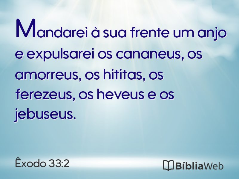 Êxodo 33:2 em imagem para compartilhar