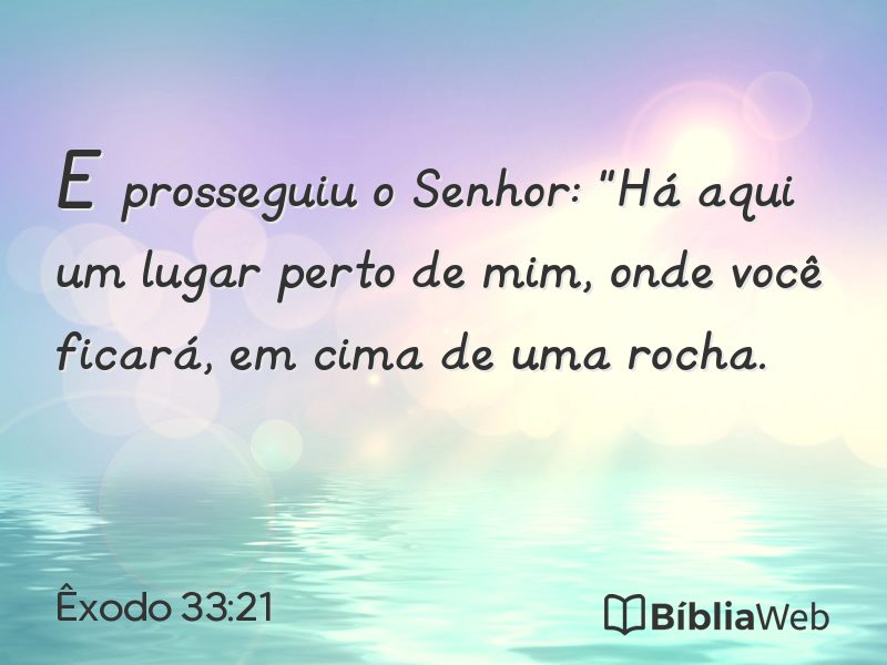 Êxodo 33:21 em imagem para compartilhar