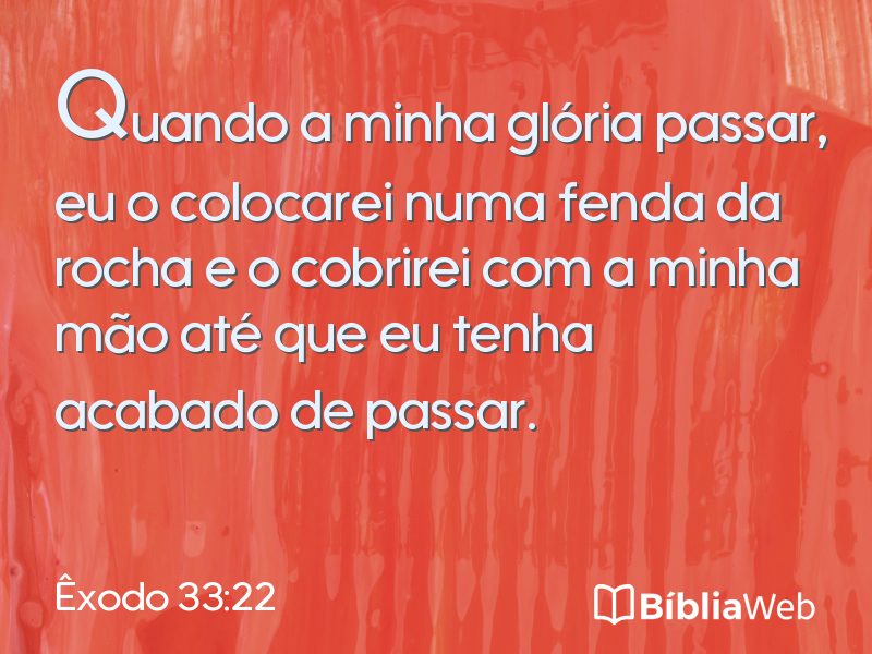 Êxodo 33:22 em imagem para compartilhar