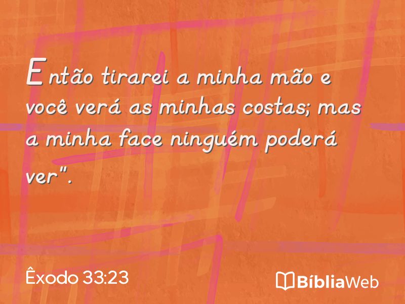 Êxodo 33:23 em imagem para compartilhar