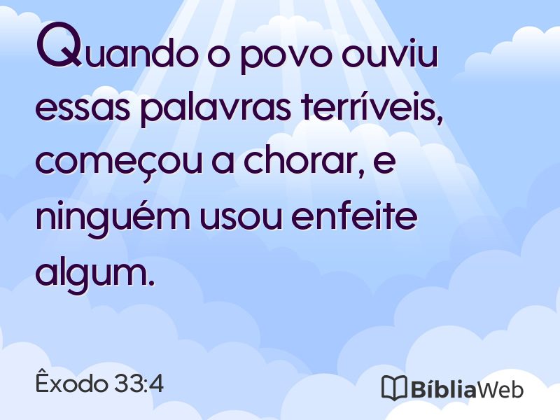 Êxodo 33:4 em imagem para compartilhar