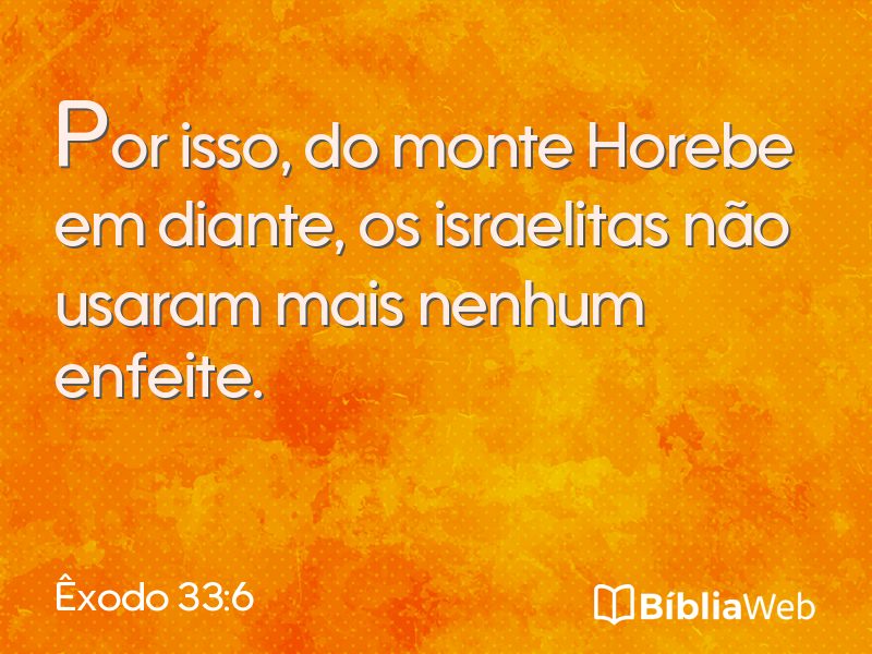 Êxodo 33:6 em imagem para compartilhar