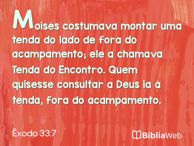 Êxodo 33:7 em imagem para compartilhar