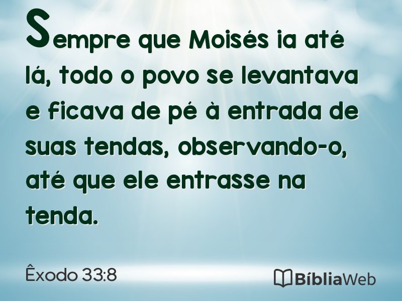Êxodo 33:8 em imagem para compartilhar