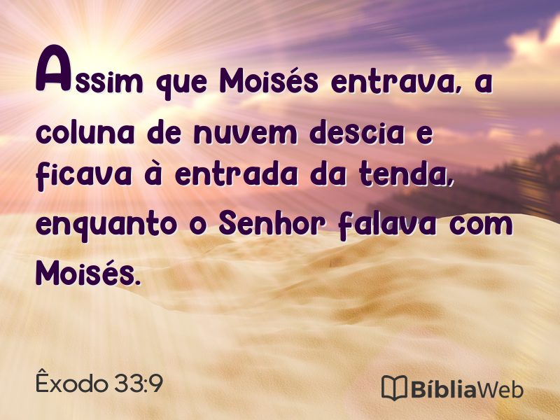 Êxodo 33:9 em imagem para compartilhar