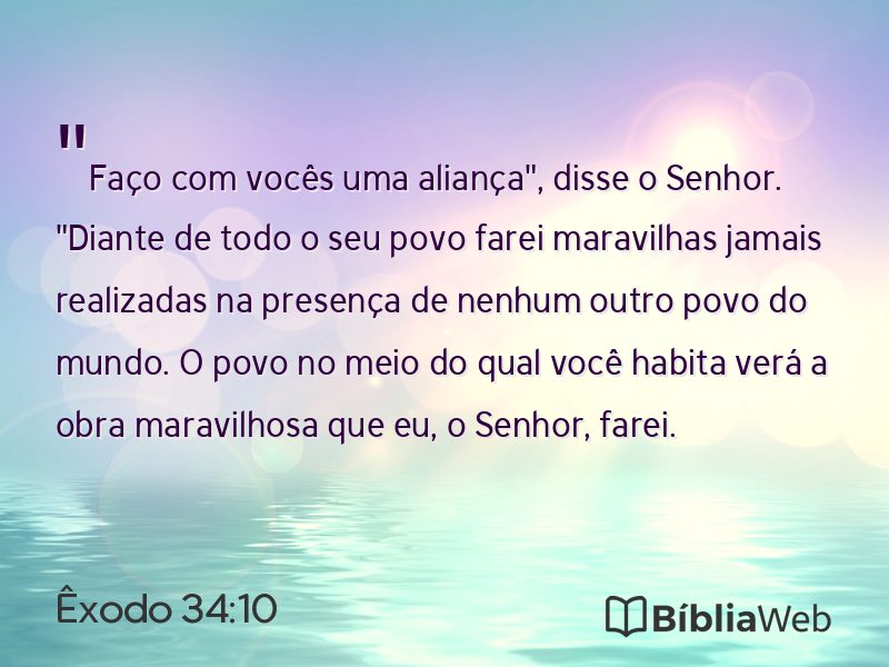 Êxodo 34:10 em imagem para compartilhar