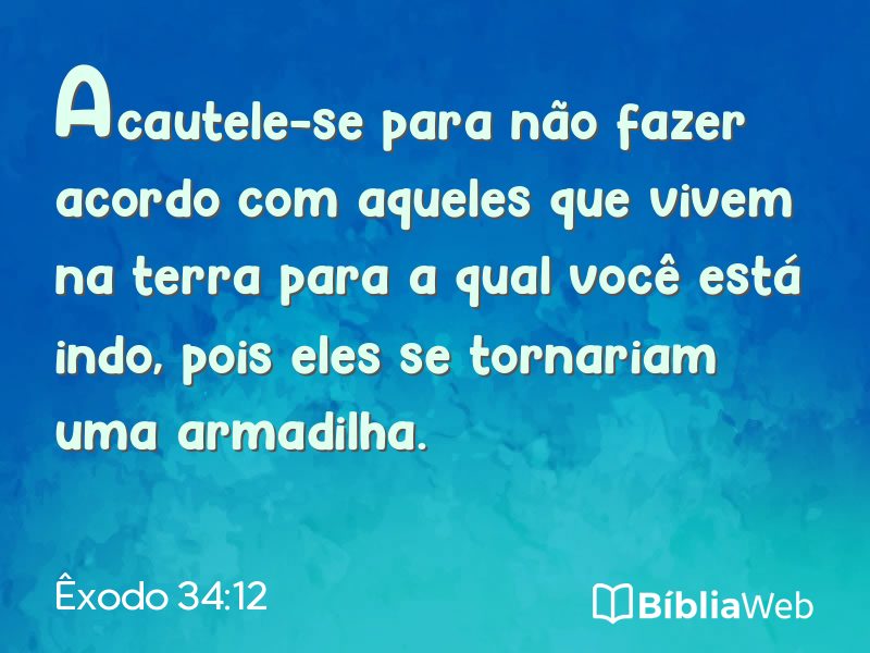 Êxodo 34:12 em imagem para compartilhar
