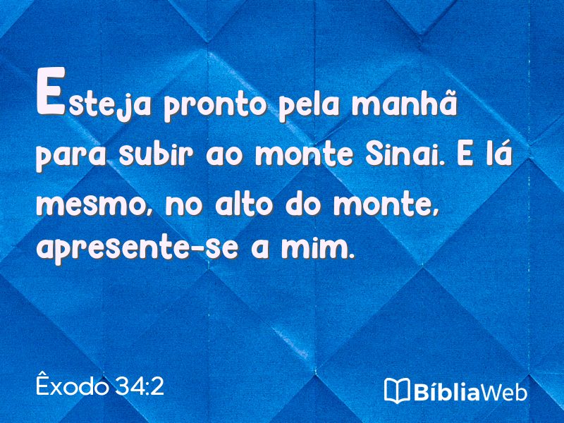Êxodo 34:2 em imagem para compartilhar