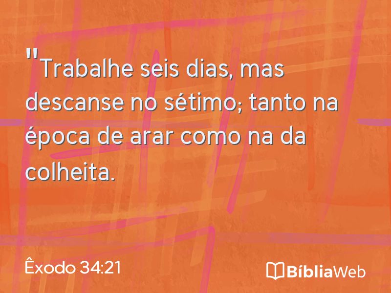 Êxodo 34:21 em imagem para compartilhar