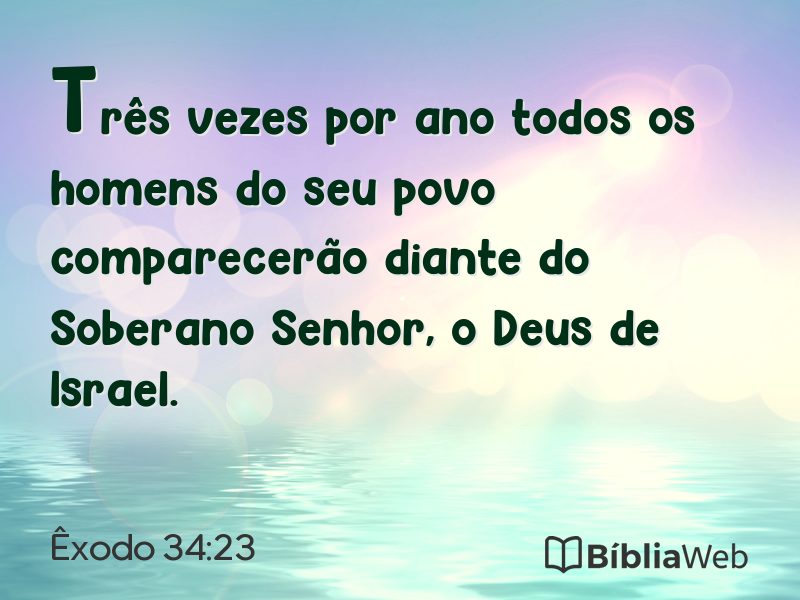 Êxodo 34:23 em imagem para compartilhar