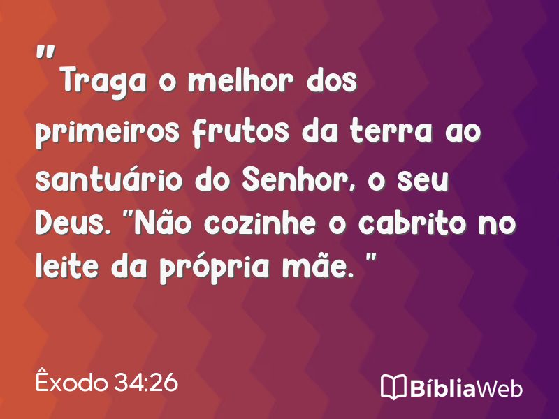 Êxodo 34:26 em imagem para compartilhar
