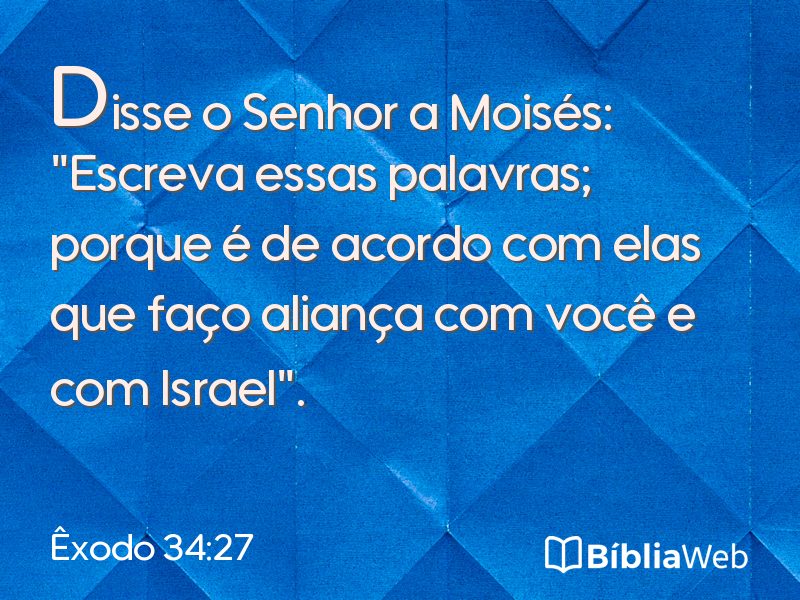 Êxodo 34:27 em imagem para compartilhar