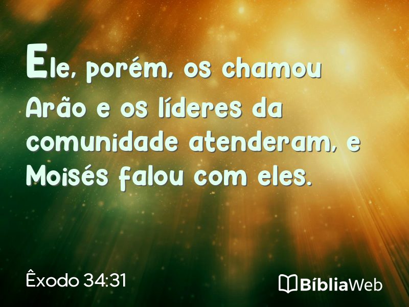 Êxodo 34:31 em imagem para compartilhar