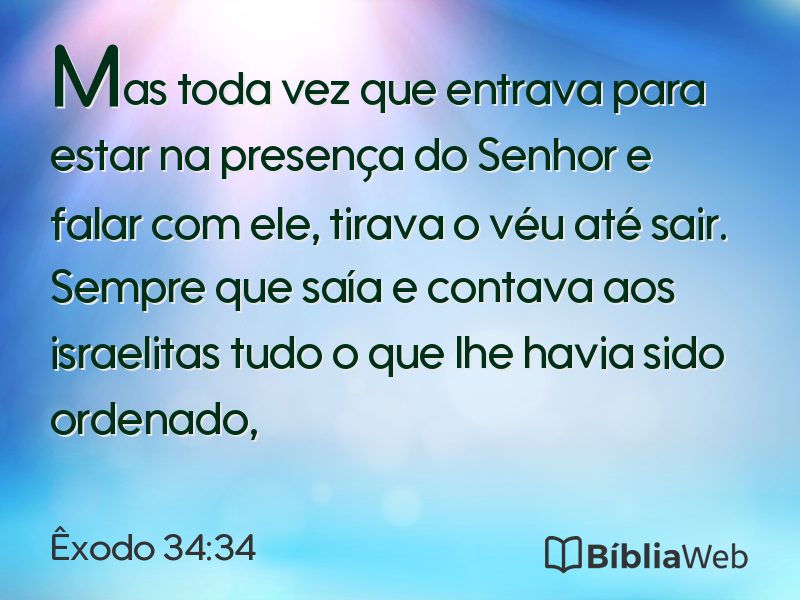 Êxodo 34:34 em imagem para compartilhar