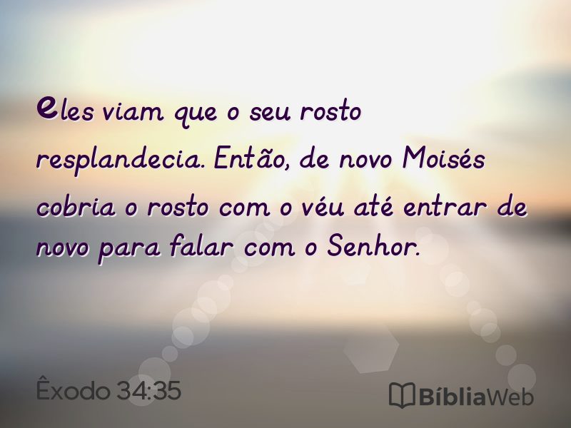 Êxodo 34:35 em imagem para compartilhar