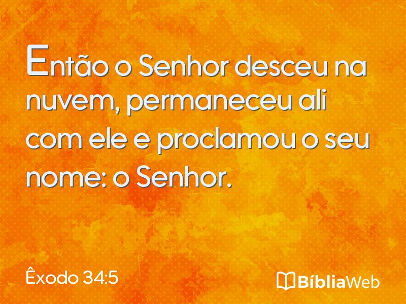 Êxodo 34:5 em imagem para compartilhar