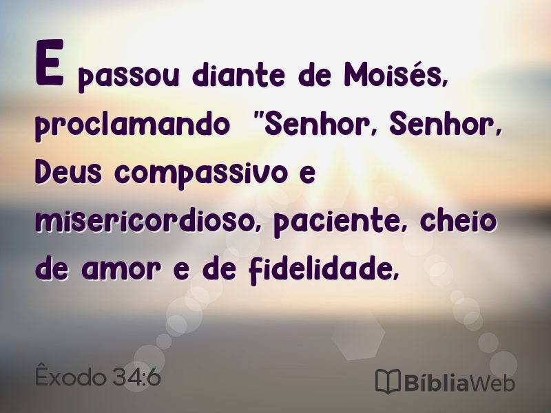 Êxodo 34:6 em imagem para compartilhar