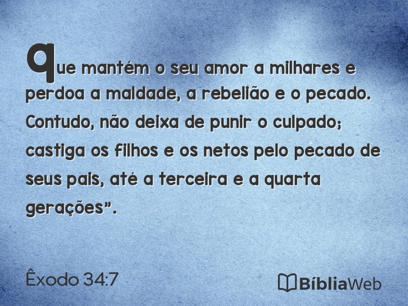 Êxodo 34:7 em imagem para compartilhar