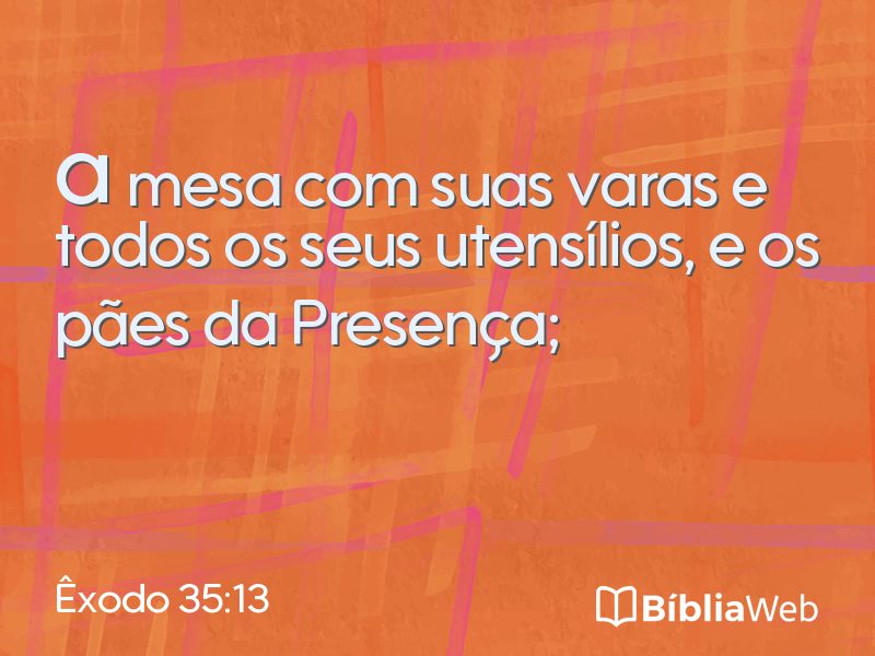 Êxodo 35:13 em imagem para compartilhar