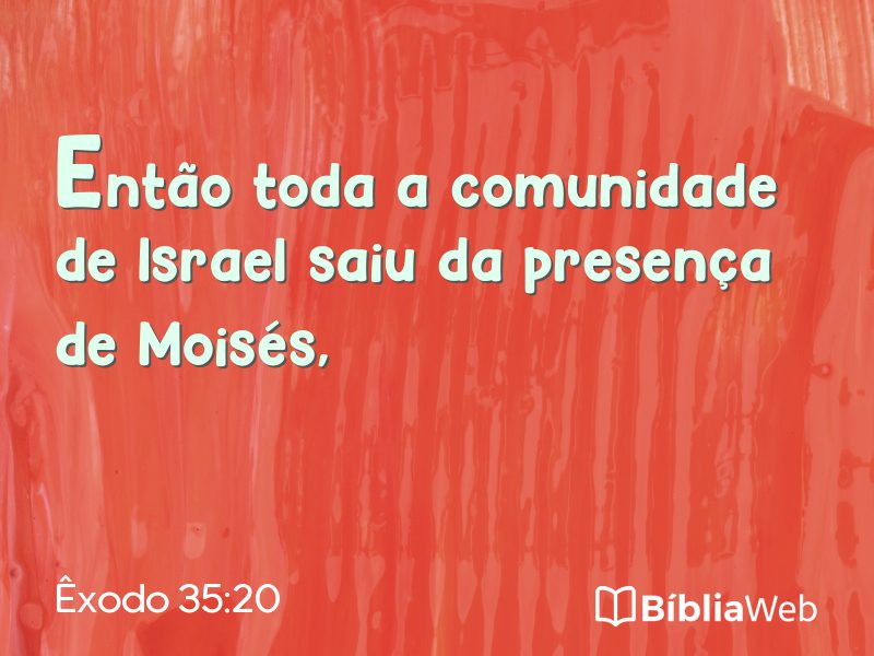 Êxodo 35:20 em imagem para compartilhar