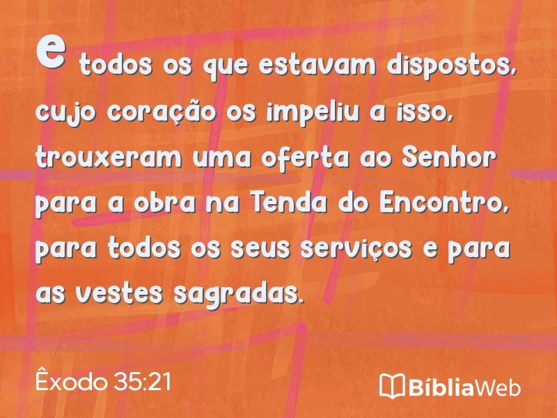 Êxodo 35:21 em imagem para compartilhar