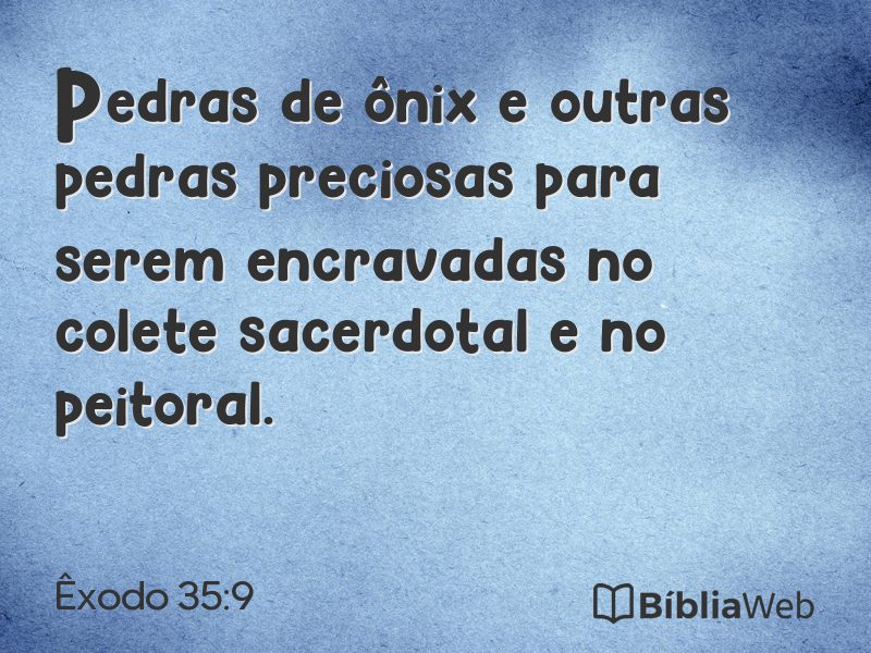 Êxodo 35:9 em imagem para compartilhar