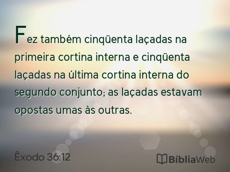 Êxodo 36:12 em imagem para compartilhar